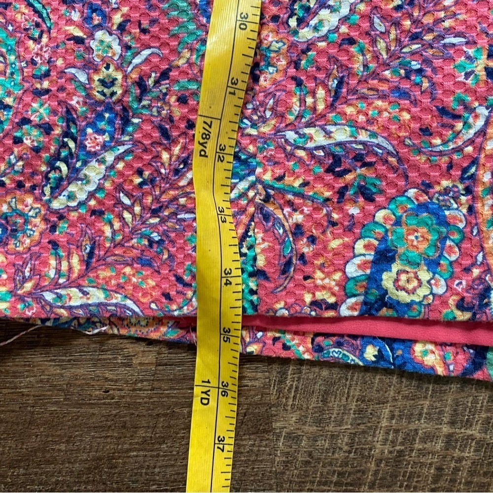 TALBOTS pink salmon Bonaire Paisley Sleeveless Sheath Dress sz 4P open back EUC - Picture 13 of 15